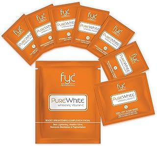 FYC Professional Pure White Vitamin C Facial Kit 5 Step | Brightening & Hydrating Facial | Glowing Skin | 95g