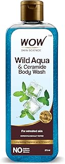 WOW Skin Science Wild Aqua & Ceramide Body Wash | For Cool & Refreshing Skin | Tones & Softens Skin | Deeply Cleanses Skin | Bracing Fragrance | Power