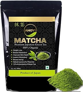 Ahoy! Japanese Matcha Green Tea Powder 1KG Bulk pack | Organic | Premium Grade | Certified | For Chefs, Restaurants, cafes, Bakers, and for the health
