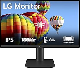 LG 27MS550-27 Inch IPS Full HD (1920 x 1080) Monitor, 5ms, 100Hz, HDMI X 2, in-Built Speaker, Tilt & Height Adjustable Stand, Virtual Borderless, Flic
