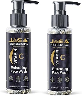 Vitamin C Refreshing Face Wash Combo (100ml Pack of 2) | Brightening Glow Cleanser | Oil Control UV Protection | Smooth Balanced Skin Care | Natural I