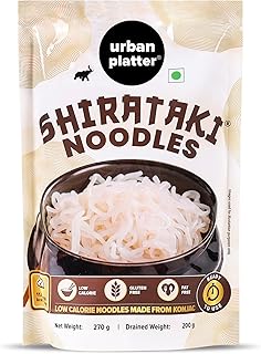 Urban Platter Shirataki Konjac Noodles, 270g (Fat-Free, Gluten-Free, Low Carb, Ready to Use)