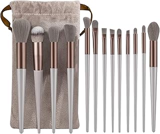 The Artists Fix+ Plus 13Pcs Makeup Brushes, Foundation, Blush, Eyeshadow, Loose Powder, Concealer, Highlighter Brush Set, Soft Synthetic Bristles, Nud