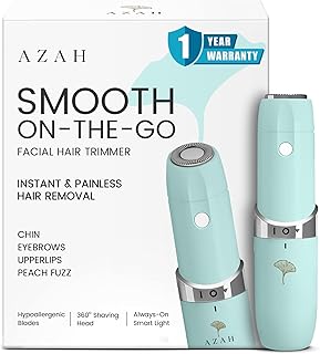 Azah Facial Hair Removal Machine | Electric Face Trimmer for Woman | Quick, Instant, Gentle & Painless Face Hair Remover for Women | Face, Upper Lips,