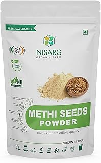 NISARG ORGANIC FARM Fenugreek Seed Powder Methi Seed Powder Pure Natural Homemade Traditional Method Made No Chemical Pesticides for cooking health dr