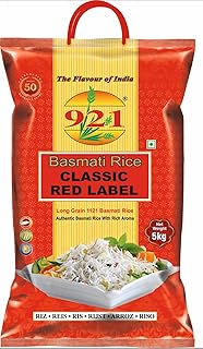 921 Classic Red Label Extra Long Grain Biryani Rice, 5 Kg