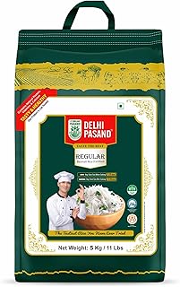 Delhi Pasand Regular 5Kg | India’s First Cholesterol-Free Basmati Rice Brand | Redefining Healthy Eating | Rich in Aroma & Flavour