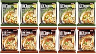 MAMA Gluten Free Noodles Combo Pack of 10 Vegetable and Chicken Flavor