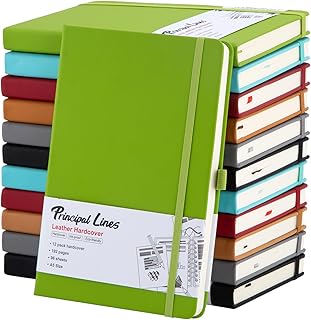 12 Pack Lined Journal Notebook - A5 Hardcover Notebooks 192 Pages, 100 GSM Thick Paper Journal, 8.3 x 5.7 inches, Journals for Writing, School Supplie