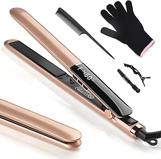 Hair Straightener for Women, Professional Hair Straightener, 2 in 1 Curling Iron for Various Hairstyles, LCD Screen 120-230°C, Ceramic Smooth Straight