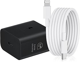 Dr Vaku® 25W Fast Charger Adapter Compatible with iPhone 14/14 Plus/14 Pro/14 Pro Max, 13/12/11 Series, iPad with 1 Meter Type C to L Data Cable PD 2.