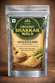 Desi Khaand (Raw Sugar) (1Kg) | 100% Pure, Unrefined & Chemical-Free | Natural Sweetener | Healthy Sugar Alternative for Tea, Coffee (1Kg).