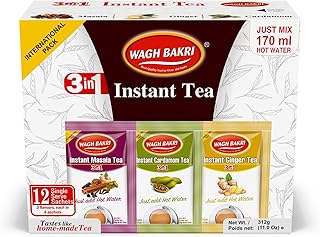 Wagh Bakri Instant Tea Premix Combo, 168 Grams, Ginger Powder
