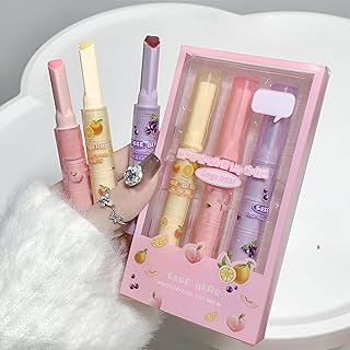 Gege Bear Classic Fruit Lip Balm | Light Brown Lipstick Tint Look with Hydrating & Moisturizer | Candy Finish with Light Pink Lipsticks for Women Look
