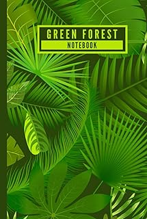 Green Forest - Notebook: Beautiful Forest Green Leaves Design Hardcover Notebook for Office Work & School/College Students - Gift for Nature Lovers -