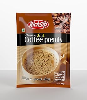 RichSip| Instant Coffee Powder Premix - 1 Kg | Tea Premix For Vending Machine | 3 In 1 Coffee | Hot Coffee | Instant Coffee Readymade Mix Pouch | 1 Kg