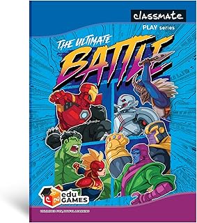 Classmate Play Series | Avengers 3 in 1 Flip Cover Notebook | Unruled, 160 Pages, 240mm x 180mm, Pack of 4, Marvel Notebook, Avengers Notebook, Notebo