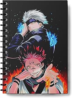 zenithink Jujutsu Kaisen Anime Satoru Gojo Wiro Journal Notebook | 80 gsm Paper With 350GSM Hard Cover | Unruled | Pages - 160 | A5 Size | Wiro Bindin