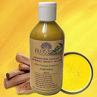 CHANDAN UBTAN Herbal Body Wash, 250ML, 100% Organic, Natural, Chemical Free, Homemade, For All Ages and Skin Types, Daily Use. Benefits: Soothes & hyd