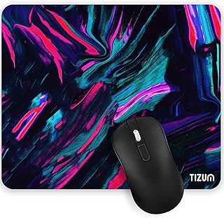 Tizum Mouse Pad Computer Mouse Mat with Anti-Slip Rubber Base & Smooth Mouse Control with Spill-Resistant Surface for Laptop, Notebook, MacBook Pro, G