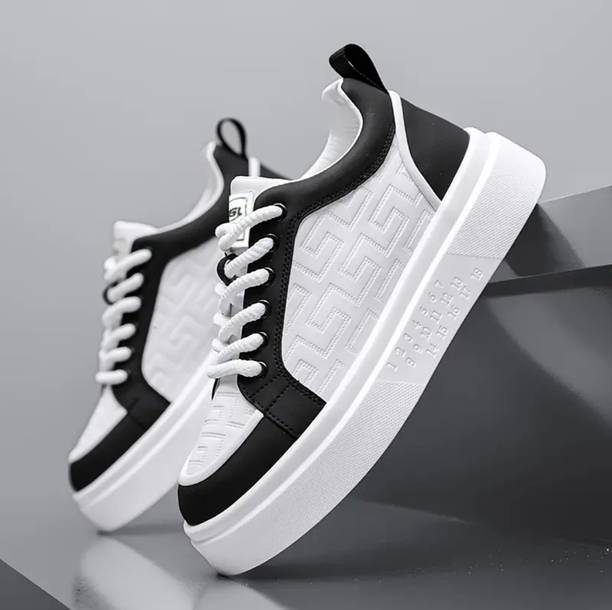 Corsac White Street-Style Sneakers for Men Sneakers For...