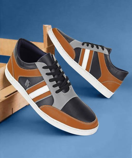 Leather Look Casual Shoes |Soft Cushioned|Easy Wear Sli...
