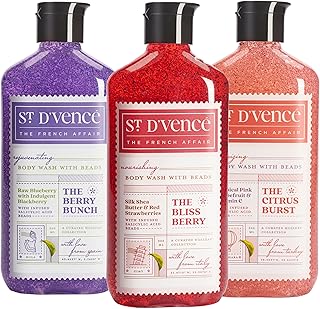 ST. D'VENCE The Postcard Collection Salicylic Acid Body Wash Shower Gel For Women & Men | Tan Removal Salicylic Acid Body Wash for Winter Combo | Para