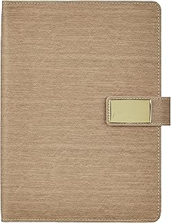 amazon basics Undated Lined Journal Notebook | 240 Pages | Office Supplies To-Do List & Writing | Archival-Quality Acid-Free Paper | Elastic Closure &