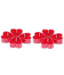 AFAST Red Spice Wax Tea Light Candle 3 cm ( Pack of 8 )