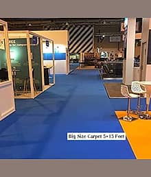 ANABIA CARPET Blue Nylon Carpet Plain Other Sizes Ft