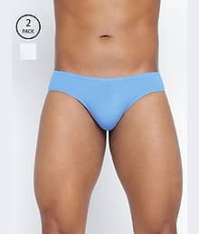 BASIICS By La Intimo Pack of 2 Cotton Blend Briefs For Men's ( Multicolor1 )