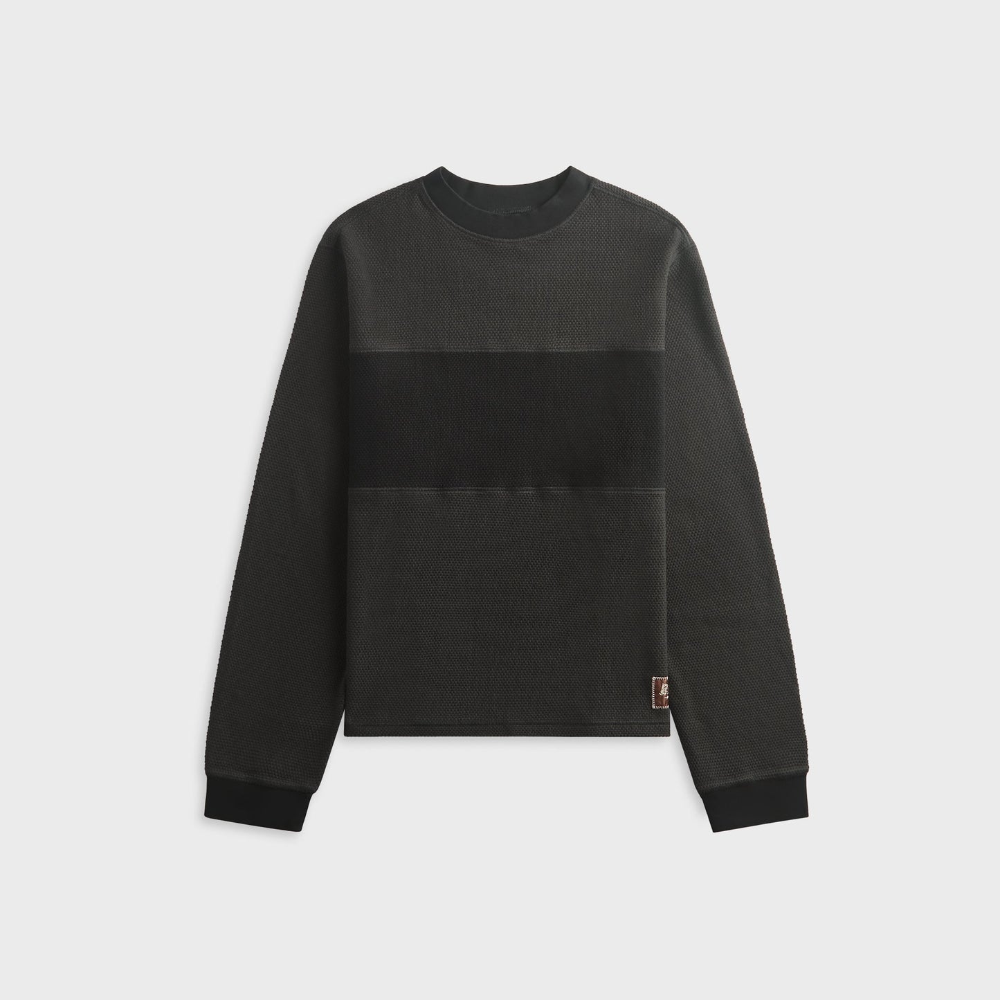 Brain Dead Thermal Long Sleeve Tee - Charcoal