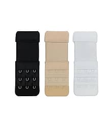 Bra Hook Extender Premium Quality (White, Beige, Black Pack of 3) Hook Extender