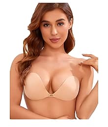 COURTIT'S Pack of 1 Cotton Heavily Padded Push Up Bra For Women ( Beige )