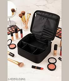 Cosmetic Makeup Kit Storage Organizer Nylon Professional Travel Toiletry Vanity Bag with Compartment for Cosmetics Makeup Brushes Toiletry Jewelry Dig