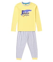 Cub Mcpaws Pack of 1 Boys Cotton Blend Nightsuit Set ( Yellow )