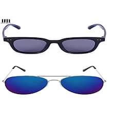 David Martin Multicolor Oversized Sunglasses ( Pack of 2 )
