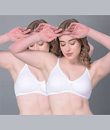 Dollar Missy Pack of 2 Cotton Women's T-Shirt Bra ( White ) DTS-2152-WHT-PO2