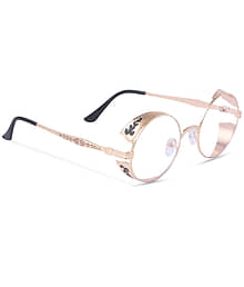 Elligator Gold Round Sunglasses ( Pack of 1 )