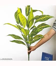 FLORIVA Artificial Money Plant Leaves Tree Plant Without pot Bonsai Artificial Plant (70 cm, Green)