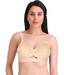 Featherline Pack of 1 Cotton Non Padded Everyday Bra For Women ( Beige )