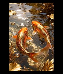 Golden Koi Fish Decorative Showpiece | Feng Shui Lucky Fish Home & Office Decor