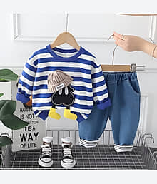 Googo Gaaga Pack of 1 Boys Cotton T-Shirt & Shorts Set ( Blue )