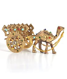 Gunnu Sales Beige Brass Handicraft Showpiece - Pack of 1