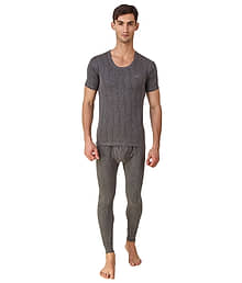 Hap Kings Pack of 1 Cotton Blend Thermal Sets For Men's ( Grey )