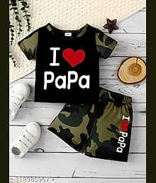 JENNY GARMENT Pack of 1 Unisex Cotton Blend T-Shirt & Shorts Set ( Black )