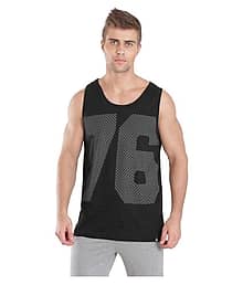 Jockey Black Sleeveless Vests
