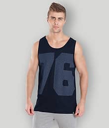Jockey - Navy Cotton Men's Vest ( Pack of 1 )