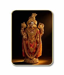 Livin'luxe Lord Venkateswara Balaji Idol MDF Wall Art with Table Top Stand & Hole