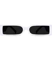 Lootnixx White Rectangular Sunglasses ( Pack of 1 )